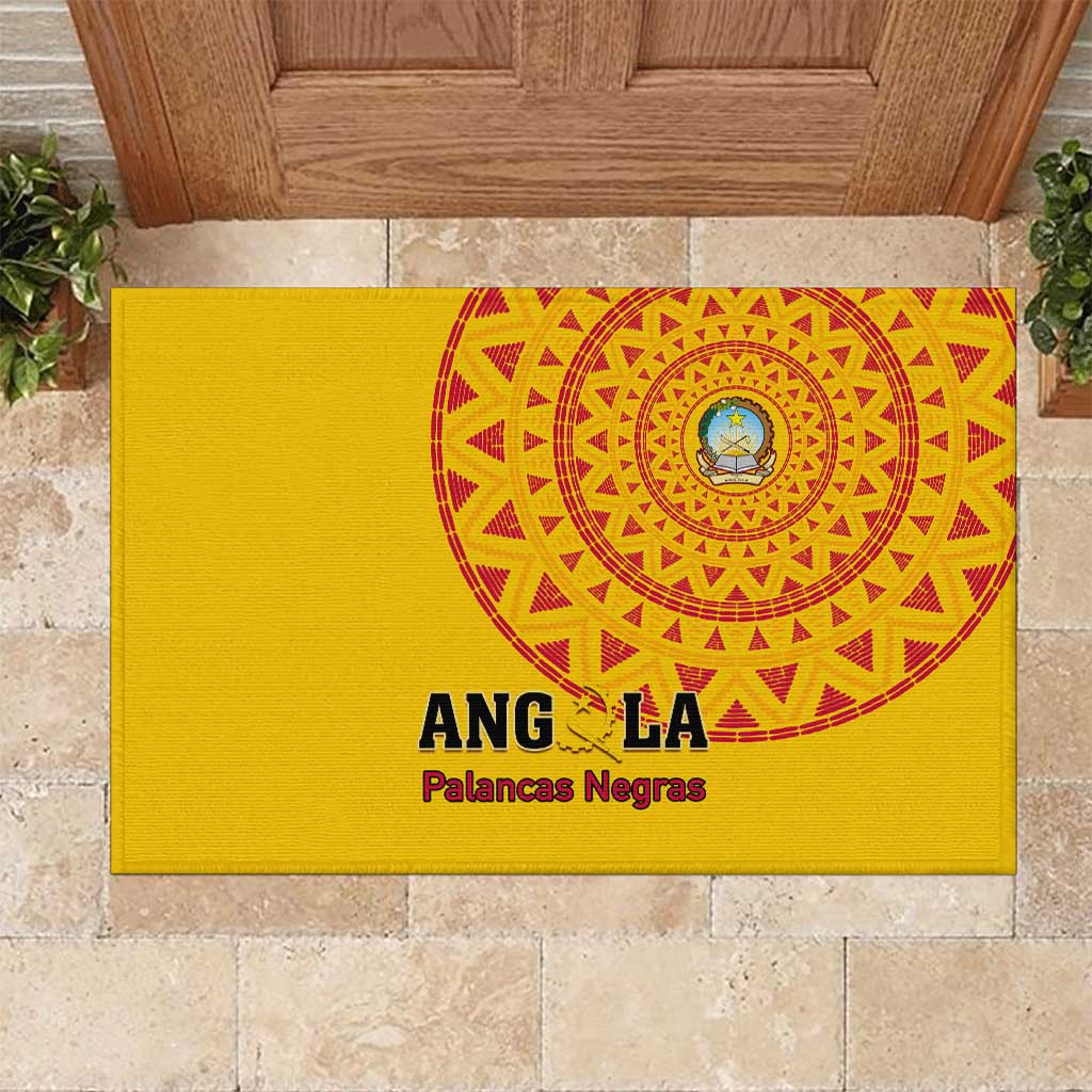 Support Palancas Negras - Yellow Angola Football Rubber Doormat