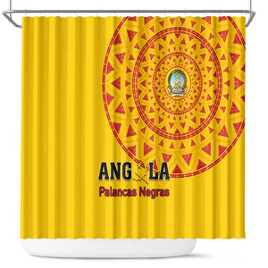 Support Palancas Negras - Yellow Angola Football Shower Curtain