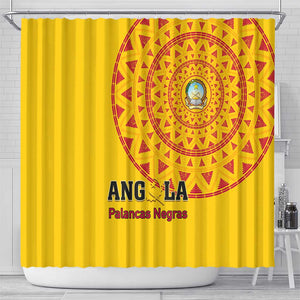 Support Palancas Negras - Yellow Angola Football Shower Curtain