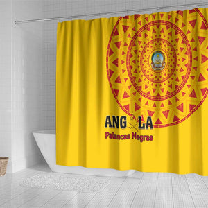 Support Palancas Negras - Yellow Angola Football Shower Curtain