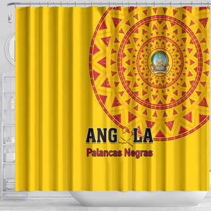 Support Palancas Negras - Yellow Angola Football Shower Curtain