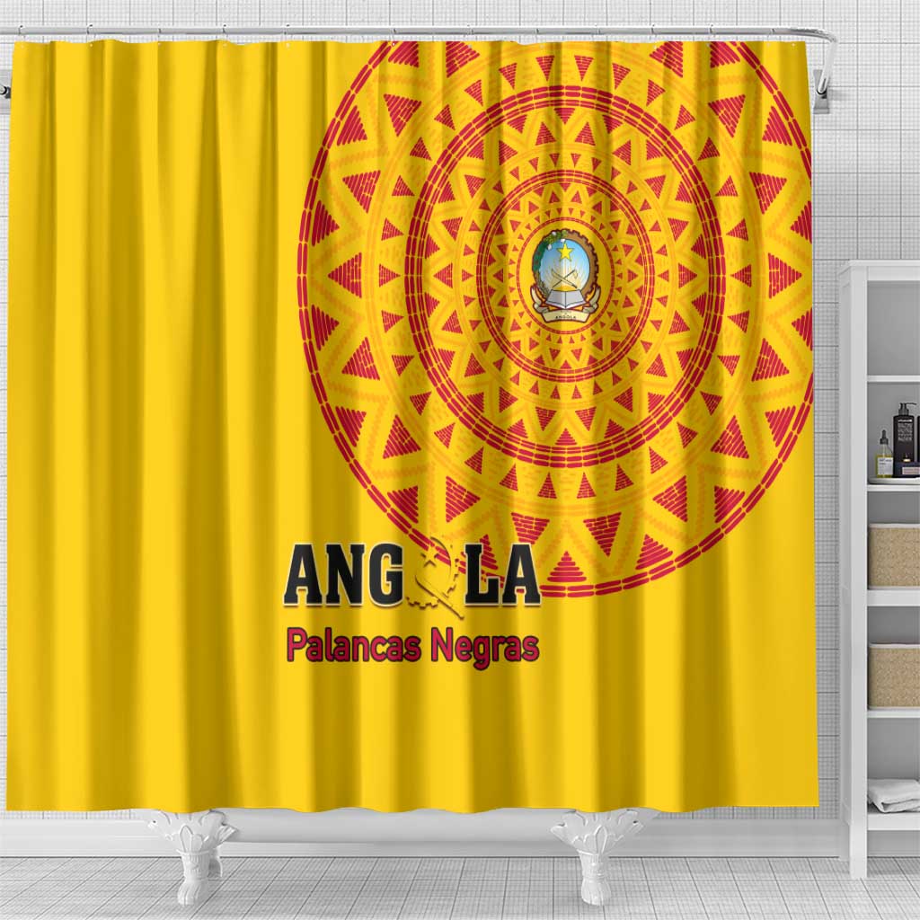 Support Palancas Negras - Yellow Angola Football Shower Curtain