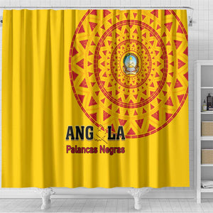 Support Palancas Negras - Yellow Angola Football Shower Curtain