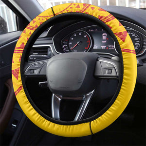 Support Palancas Negras - Yellow Angola Football Steering Wheel Cover