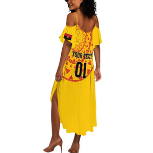 Support Palancas Negras - Yellow Angola Football Summer Maxi Dress
