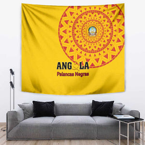 Support Palancas Negras - Yellow Angola Football Tapestry