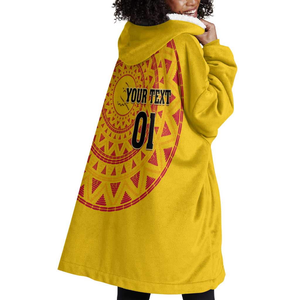Support Palancas Negras - Yellow Angola Football Wearable Blanket Hoodie