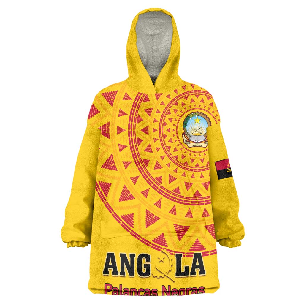 Support Palancas Negras - Yellow Angola Football Wearable Blanket Hoodie