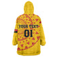 Support Palancas Negras - Yellow Angola Football Wearable Blanket Hoodie