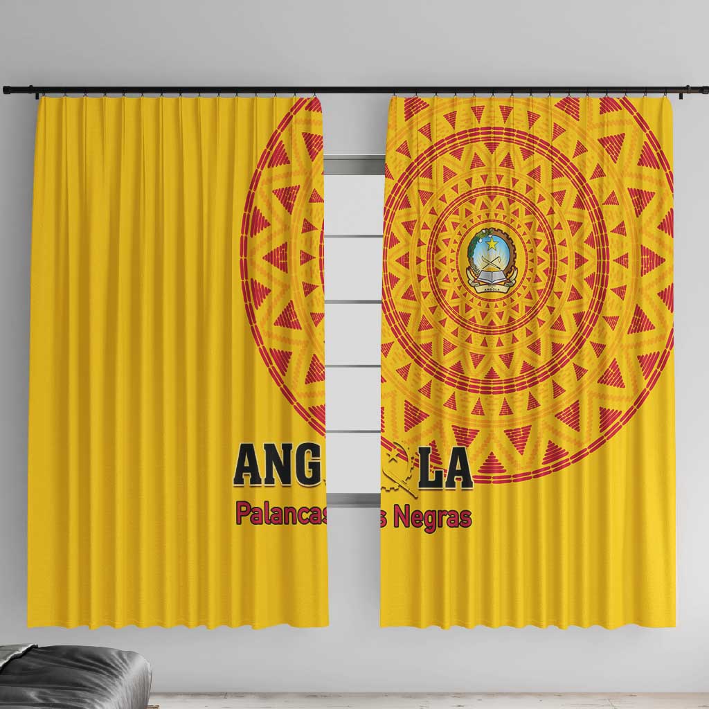 Support Palancas Negras - Yellow Angola Football Window Curtain