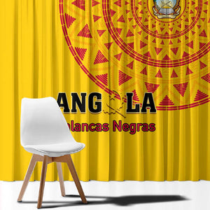 Support Palancas Negras - Yellow Angola Football Window Curtain