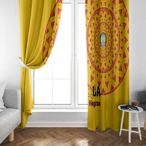 Support Palancas Negras - Yellow Angola Football Window Curtain