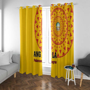 Support Palancas Negras - Yellow Angola Football Window Curtain