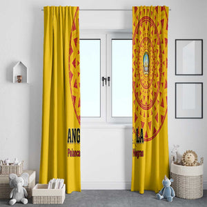 Support Palancas Negras - Yellow Angola Football Window Curtain