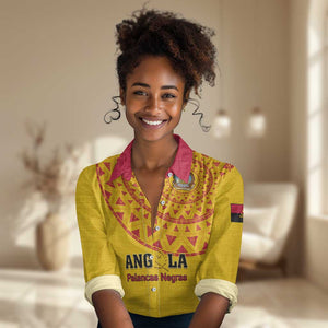 Support Palancas Negras - Yellow Angola Football Women Casual Shirt