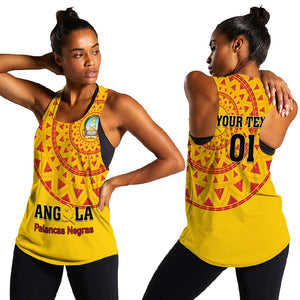 Support Palancas Negras - Yellow Angola Football Women Racerback Tank