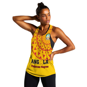 Support Palancas Negras - Yellow Angola Football Women Racerback Tank