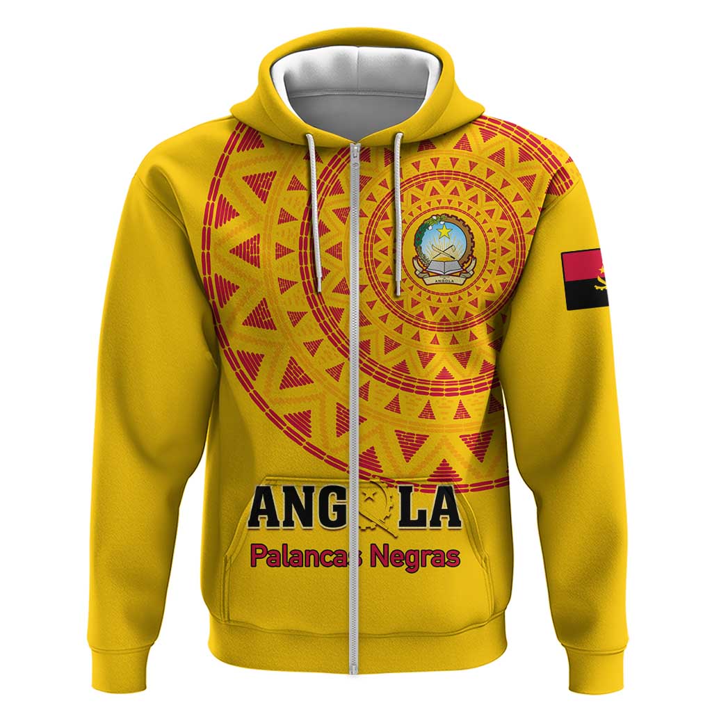 Support Palancas Negras - Yellow Angola Football Zip Hoodie