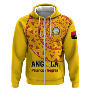 Support Palancas Negras - Yellow Angola Football Zip Hoodie