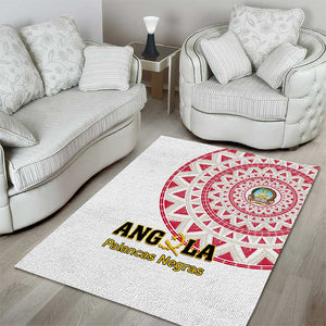 Support Palancas Negras - White Angola Football Area Rug