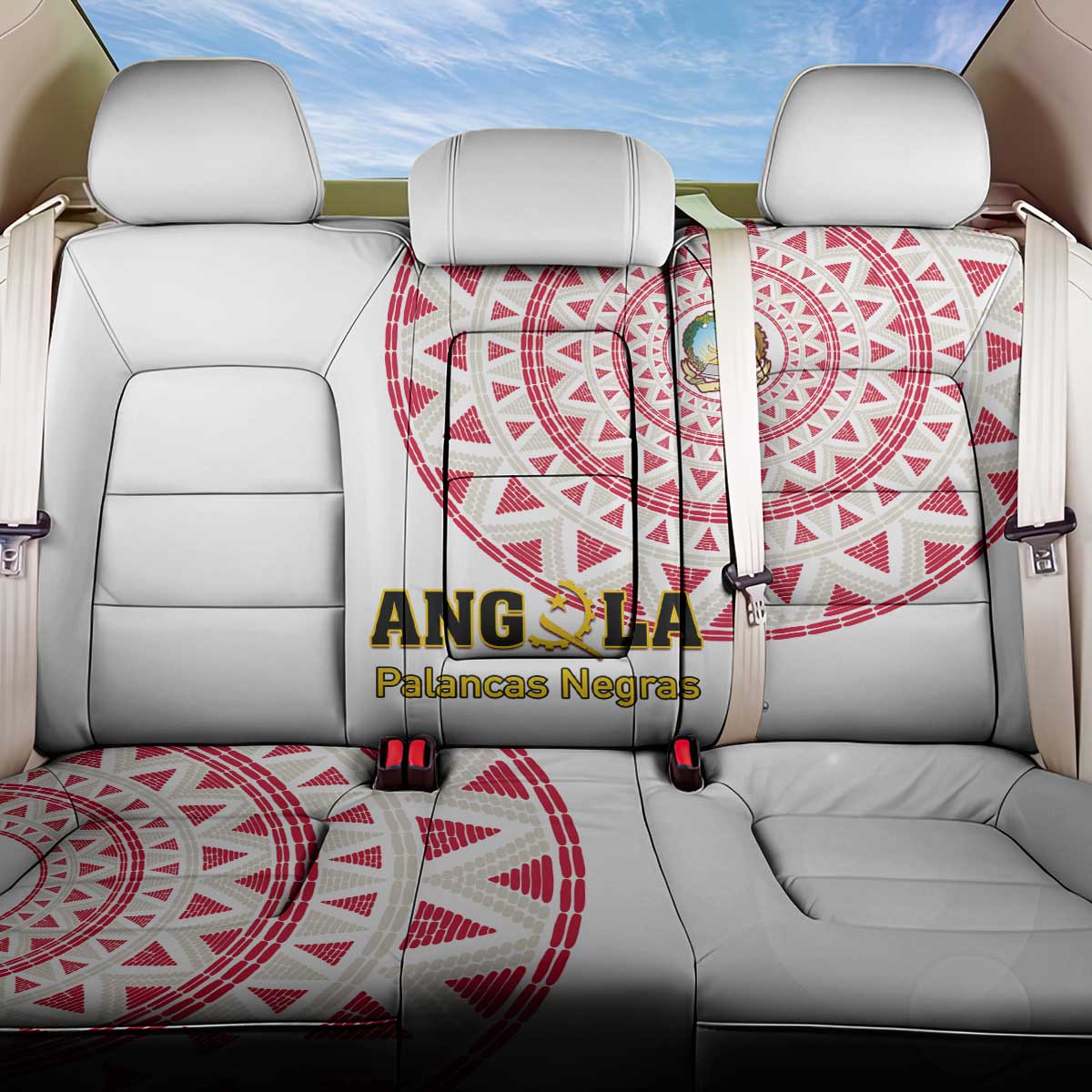 Support Palancas Negras - White Angola Football Back Car Seat Cover