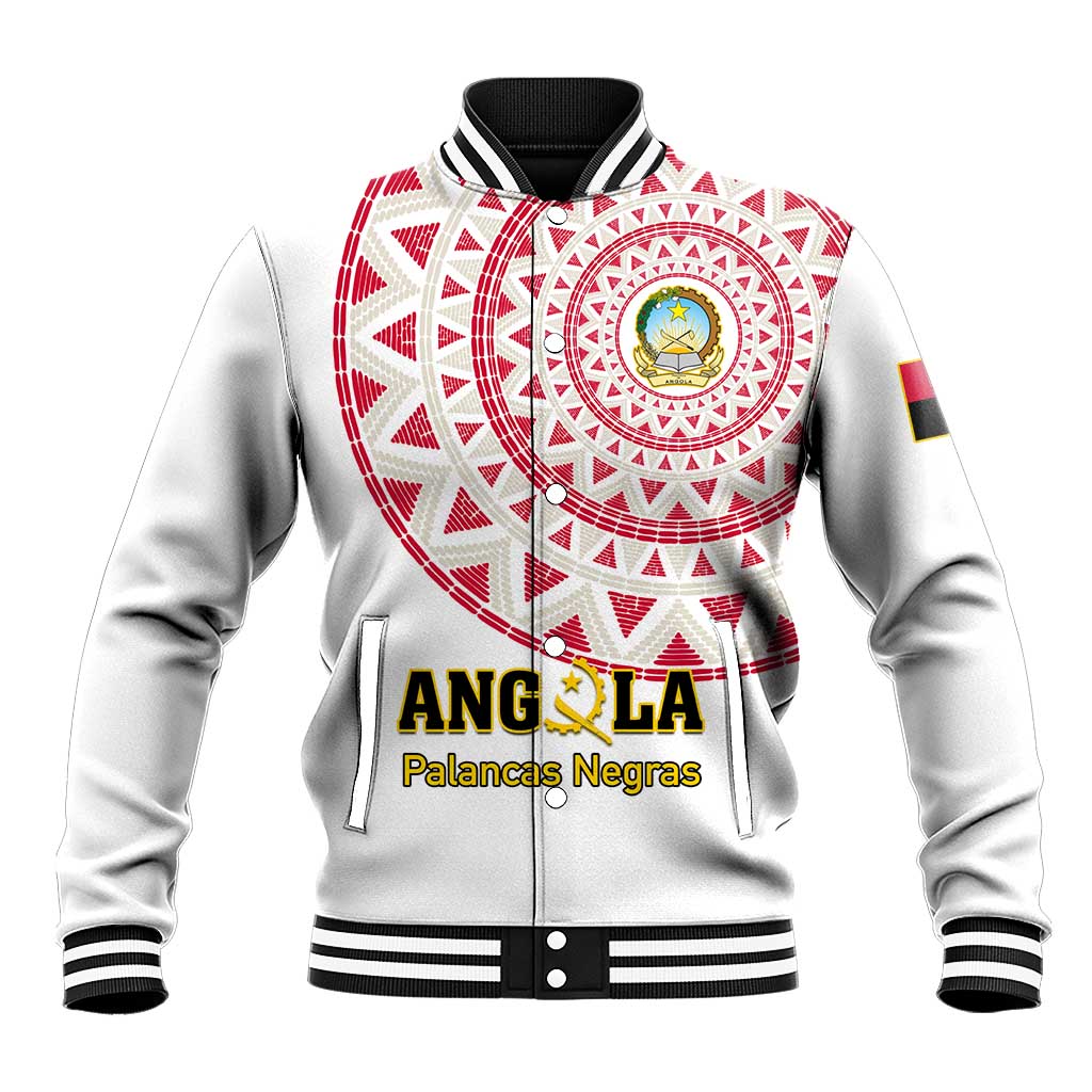 Support Palancas Negras - White Angola Football Baseball Jacket LT01