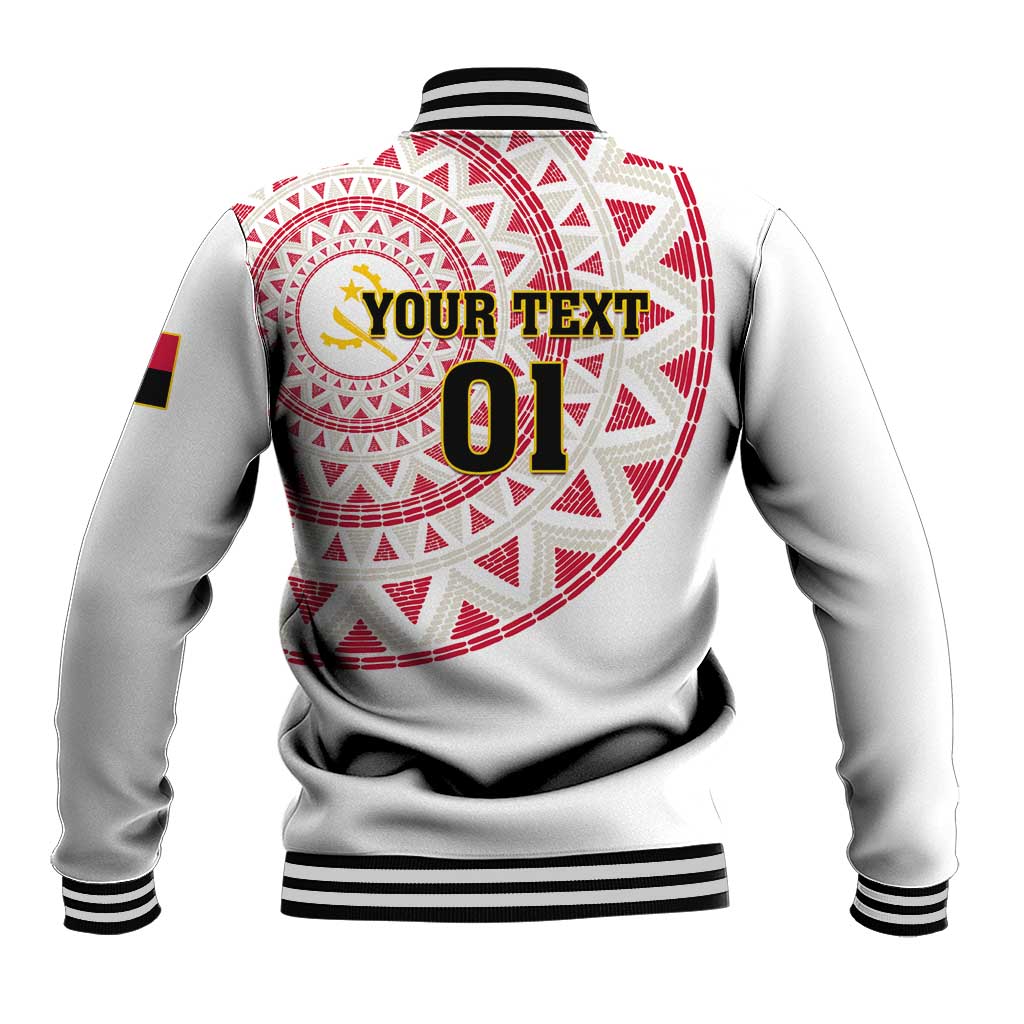 Support Palancas Negras - White Angola Football Baseball Jacket LT01