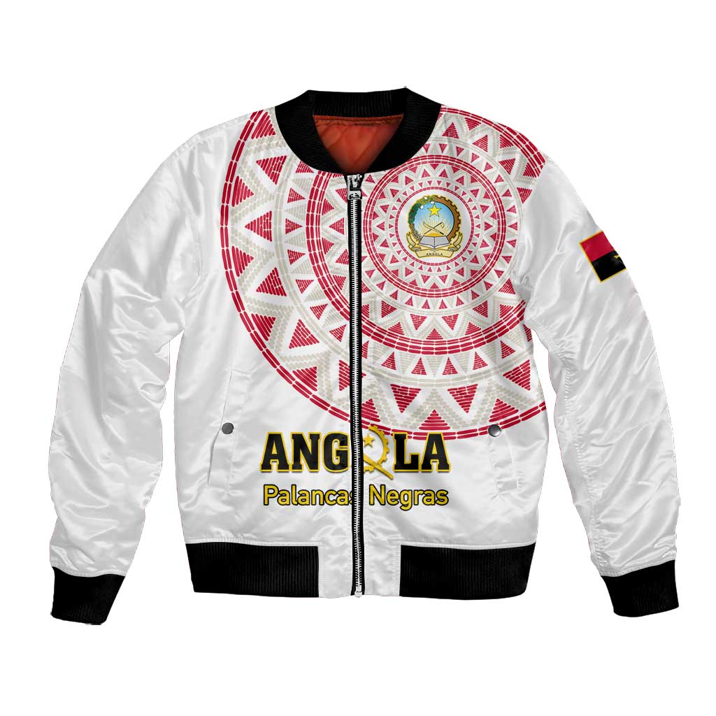 Support Palancas Negras - White Angola Football Bomber Jacket