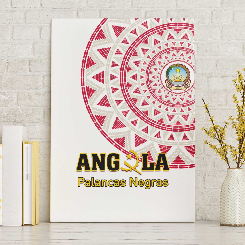 Support Palancas Negras - White Angola Football Canvas Wall Art