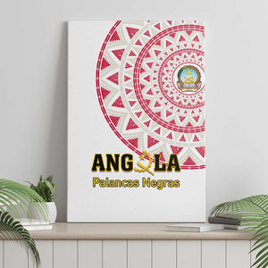 Support Palancas Negras - White Angola Football Canvas Wall Art