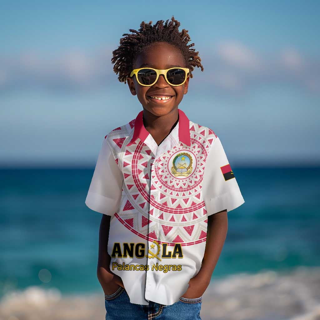 Support Palancas Negras - White Angola Football Kid Hawaiian Shirt