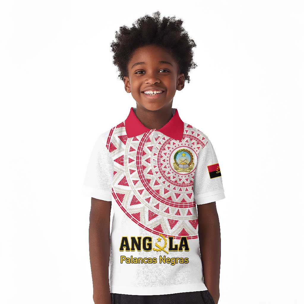 Support Palancas Negras - White Angola Football Kid Polo Shirt