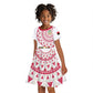 Support Palancas Negras - White Angola Football Kid Short Sleeve Dress