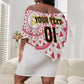 Support Palancas Negras - White Angola Football Off Shoulder Short Dress LT01