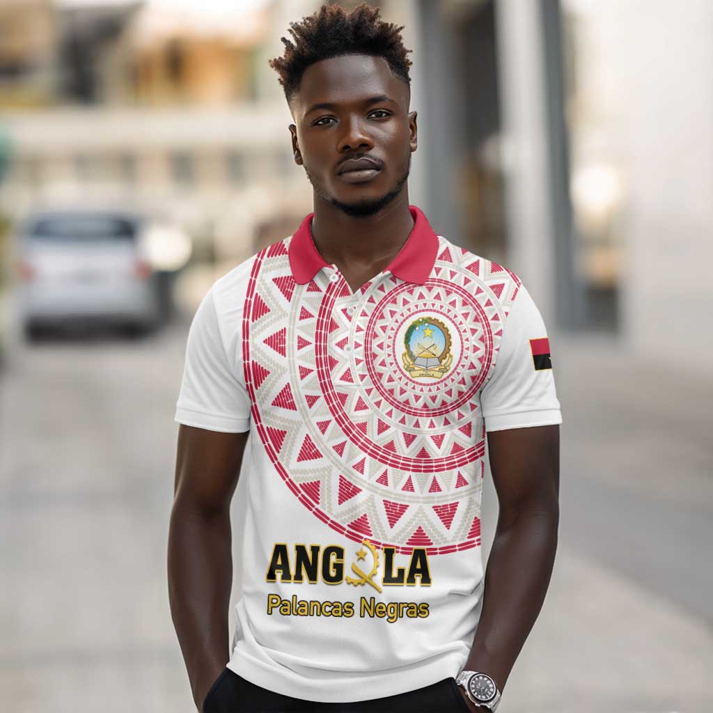 Support Palancas Negras - White Angola Football Polo Shirt
