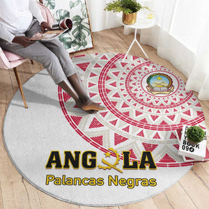 Support Palancas Negras - White Angola Football Round Carpet