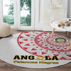 Support Palancas Negras - White Angola Football Round Carpet