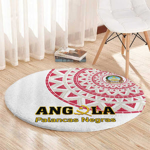 Support Palancas Negras - White Angola Football Round Carpet