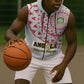 Support Palancas Negras - White Angola Football Sleeveless Zip Hoodie - African Pride