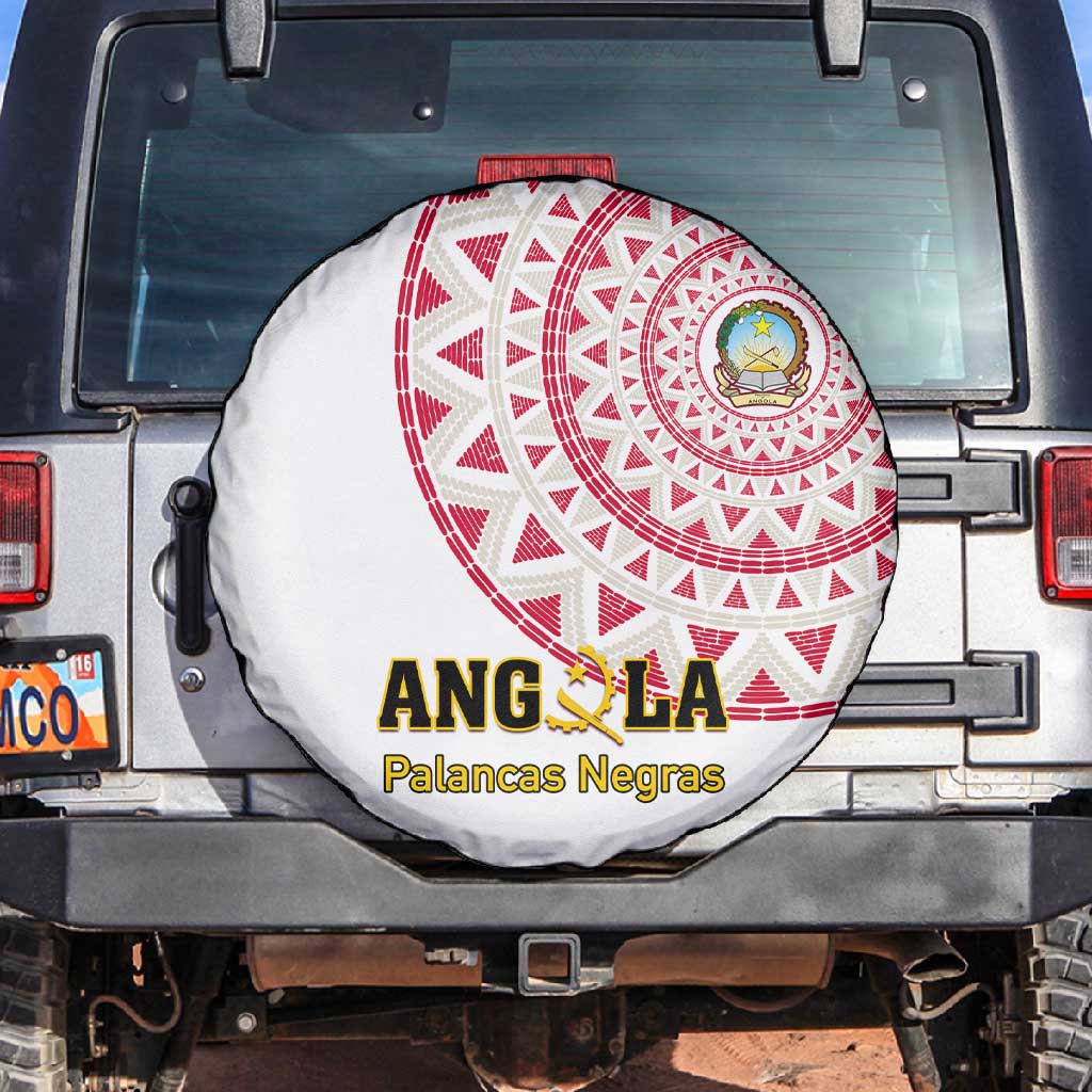 Support Palancas Negras - White Angola Football Spare Tire Cover