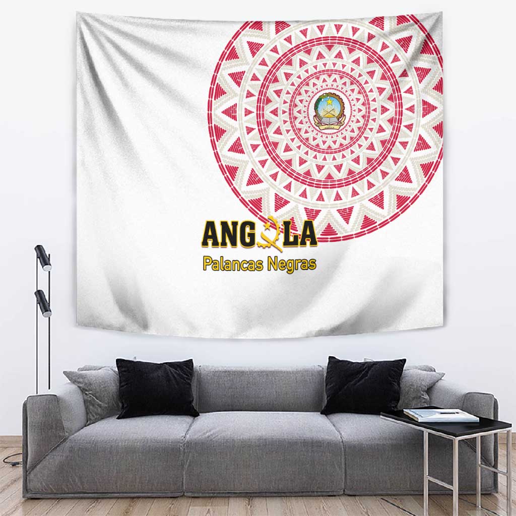 Support Palancas Negras - White Angola Football Tapestry