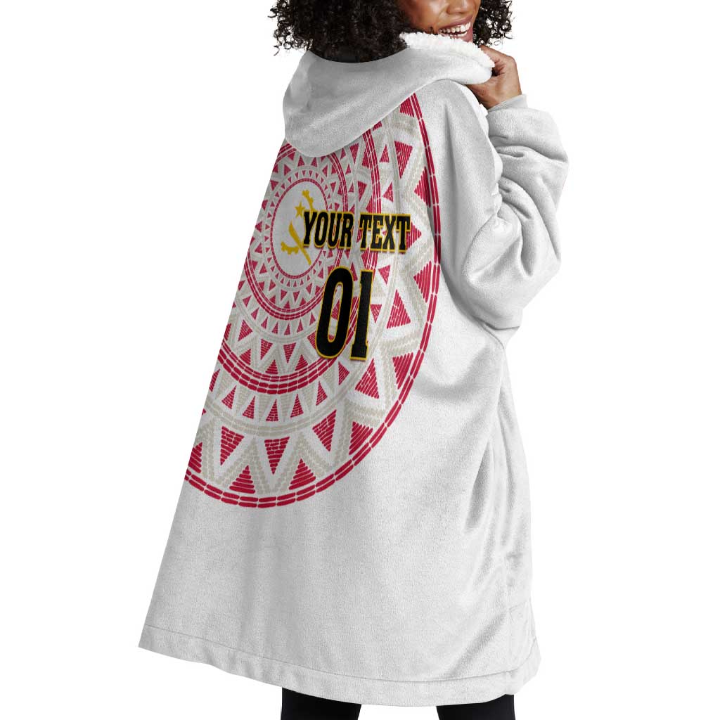 Support Palancas Negras - White Angola Football Wearable Blanket Hoodie