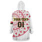 Support Palancas Negras - White Angola Football Wearable Blanket Hoodie