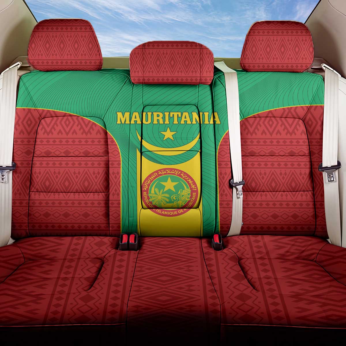 Support the Lions of Chinguetti - Mauritania Football Back Car Seat Cover