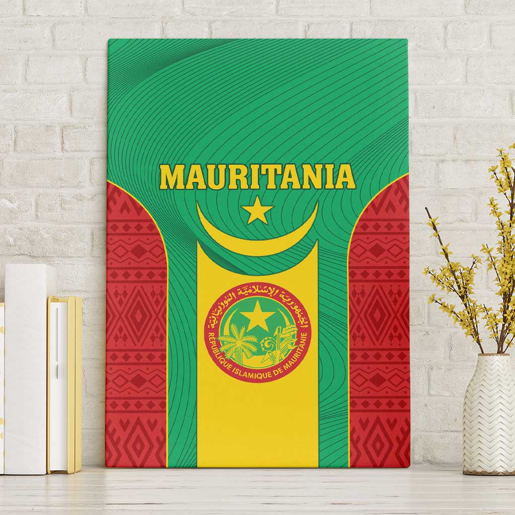 Support the Lions of Chinguetti - Mauritania Football Canvas Wall Art