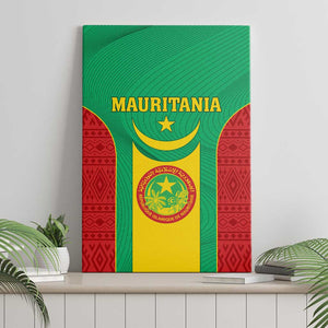 Support the Lions of Chinguetti - Mauritania Football Canvas Wall Art