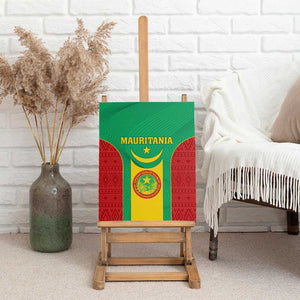 Support the Lions of Chinguetti - Mauritania Football Canvas Wall Art