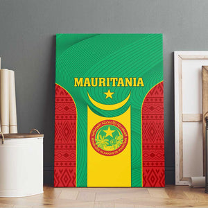 Support the Lions of Chinguetti - Mauritania Football Canvas Wall Art