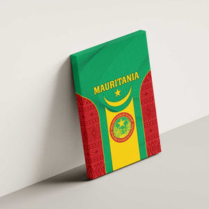 Support the Lions of Chinguetti - Mauritania Football Canvas Wall Art