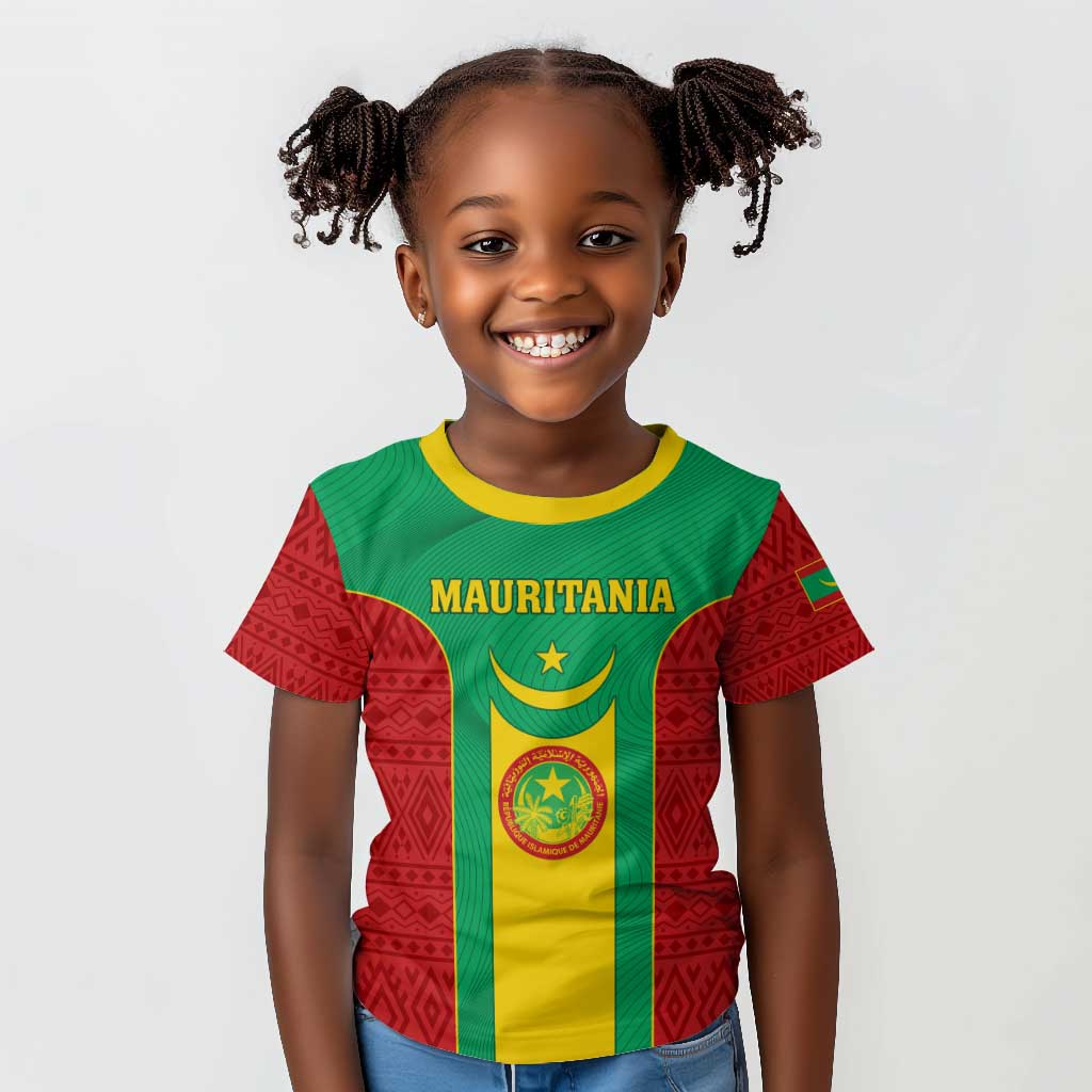 Support the Lions of Chinguetti - Mauritania Football Kid T shirt